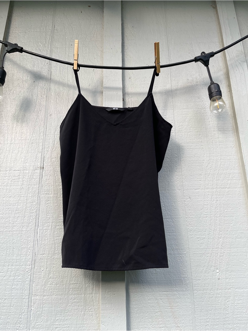 Uniqlo Black V-Neck Spaghetti Strap Camisole - Women